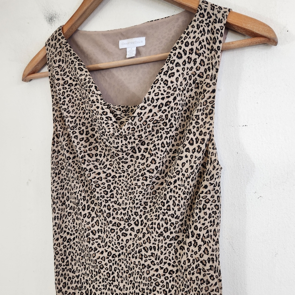 y2k Silk Cheetah Print Midi Dress - Picture 2 of 8